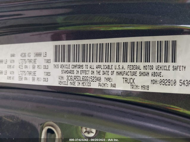 RAM 2500 Lone Star 2016 3C6UR5DL6GG152340 Image 9