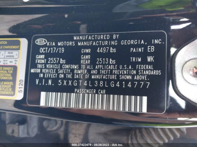 5XXGT4L38LG414777 KIA Optima Lx