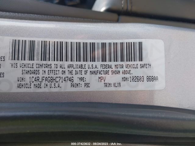 1C4RJFAG8HC714746 Jeep Grand Cherokee Altitude