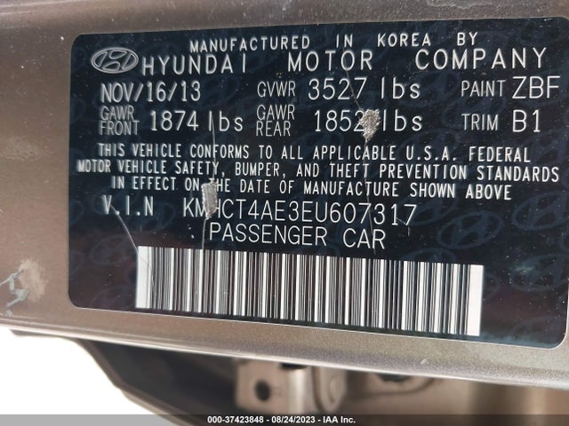 Hyundai ACCENT GLS 2014 KMHCT4AE3EU607317 Image 16