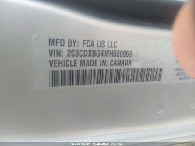 2C3CDXBG4MH580959 Dodge Charger Sxt