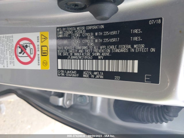 JTJBARBZXK2189363 Lexus Nx Nx 300