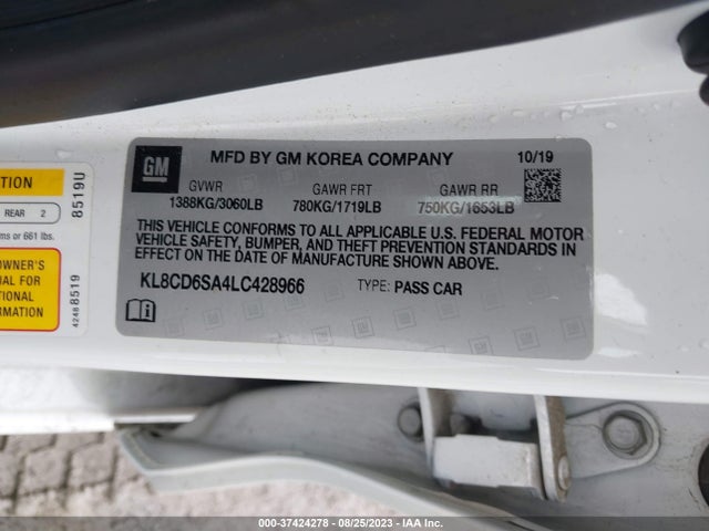 Chevrolet Spark Lt 2020 KL8CD6SA4LC428966 Image 9