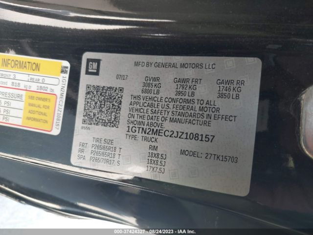 1GTN2MEC2JZ108157 GMC Sierra 1500 Sle