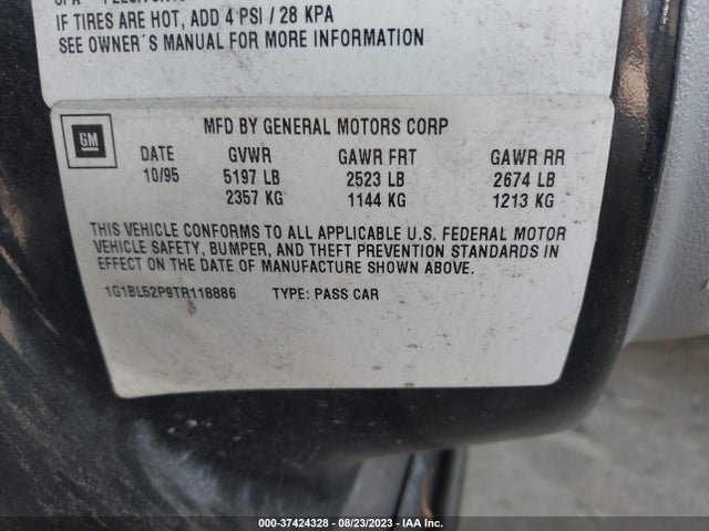 1996 CHEVROLET CAPRICE / IMPALA CLASSIC SS VIN: 1G1BL52P9TR118886