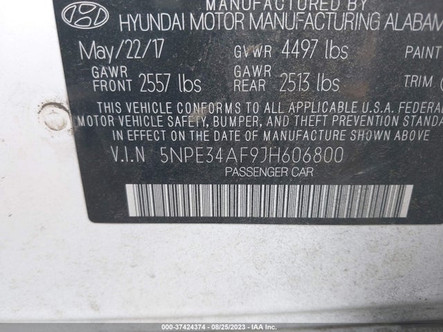 Hyundai SONATA SEL 2018 5NPE34AF9JH606800 Image 15