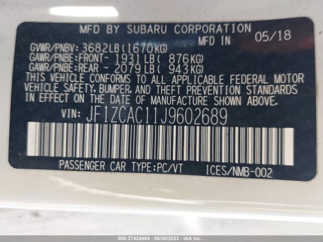 JF1ZCAC11J9602689 Subaru Brz Limited