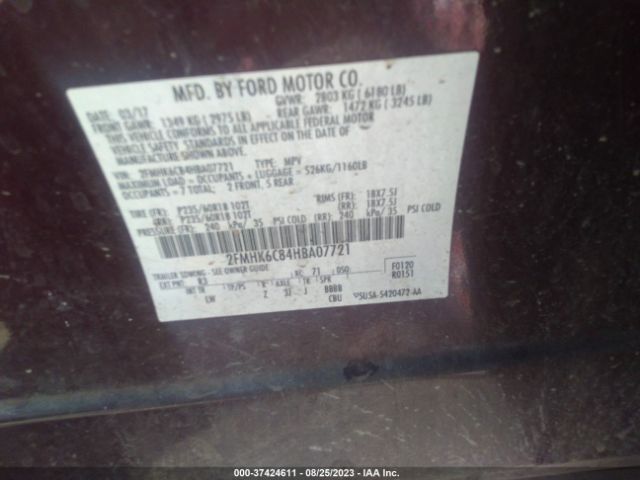 2FMHK6C84HBA07721 Ford FLEX SEL