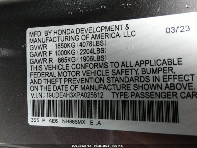 19UDE4H3XPA025812 Acura Integra A-spec