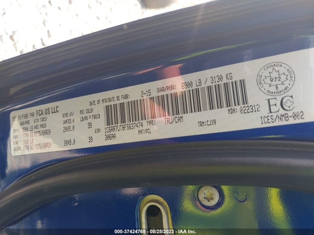 RAM 1500 Sport 2015 1C6RR7UT8FS637474 Image 14