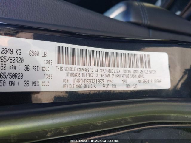 1C4RDHDG3FC916678 Dodge DURANGO LIMITED