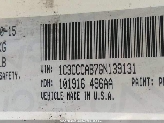 Chrysler 200 Limited 2016 1C3CCCAB7GN139131 Image 9
