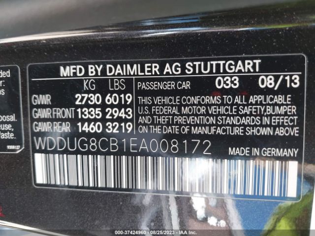 WDDUG8CB1EA008172 Mercedes-Benz S-class S 550