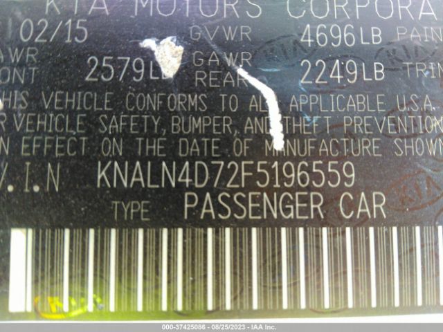 KNALN4D72F5196559 KIA Cadenza Premium