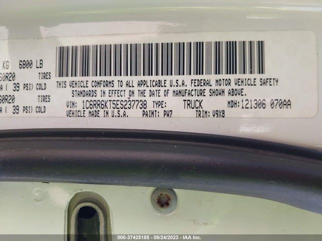 37425185 :رقم المزاد ، 1C6RR6KT5ES237738 vin ، 2014 Ram 1500 Express مزاد بيع