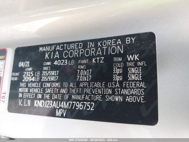 KNDJ23AU4M7796752 KIA SOUL S