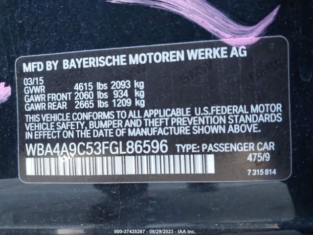 WBA4A9C53FGL86596 BMW 4 Series 428i