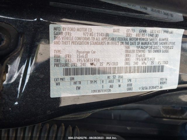 1FADP3E28EL109522 Ford FOCUS S