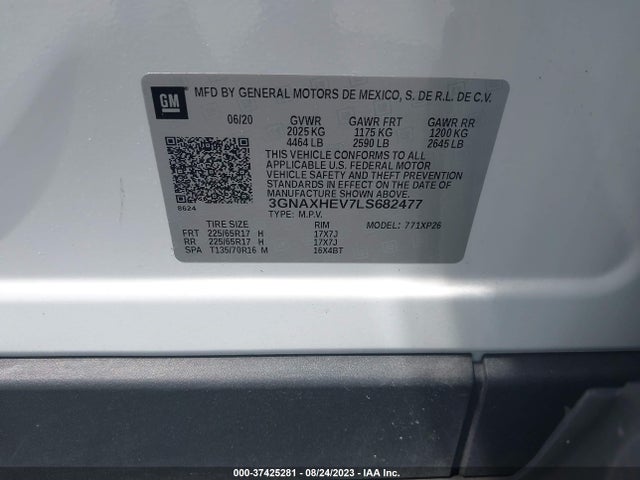 Chevrolet EQUINOX LS 2020 3GNAXHEV7LS682477 Image 9