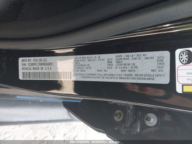 RAM 1500 Rebel 2021 1C6SRFLT6MN546891 Image 9