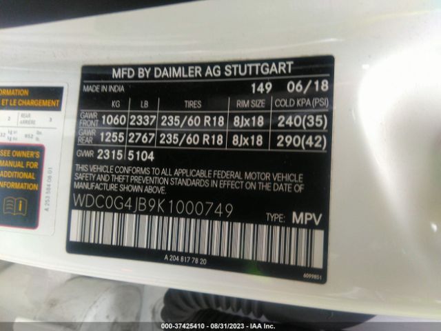 WDC0G4JB9K1000749 Mercedes-Benz Glc Glc 300