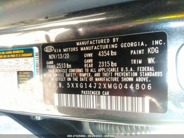 5XXG14J2XMG044806 KIA K5 LXS