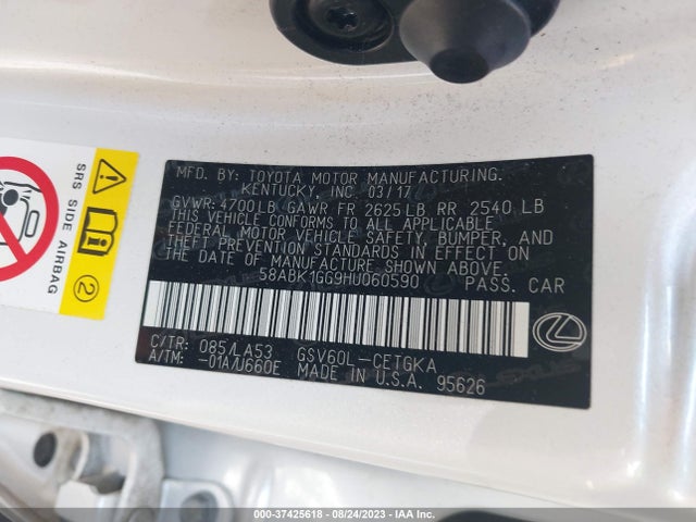 58ABK1GG9HU060590 Lexus ES