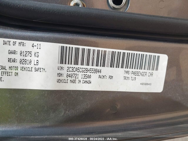 Aukcja sprzedaży 2011 Chrysler 300 Limited, vin: 2C3CA5CG2BH559844, numer aukcji: 37426028