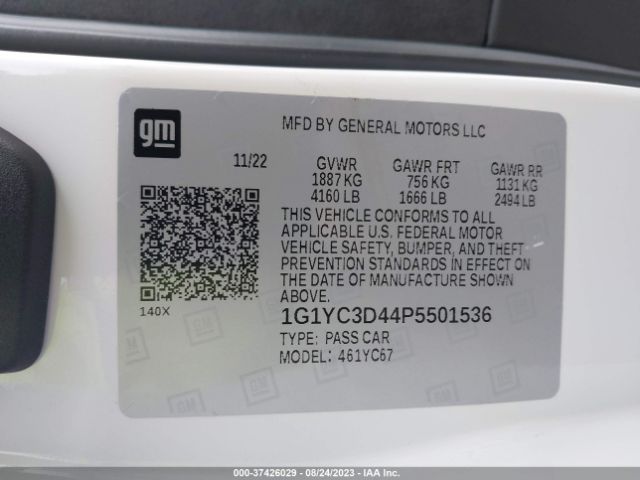 2023 CHEVROLET CORVETTE 1G1YC3D44P5501536 Photo 8