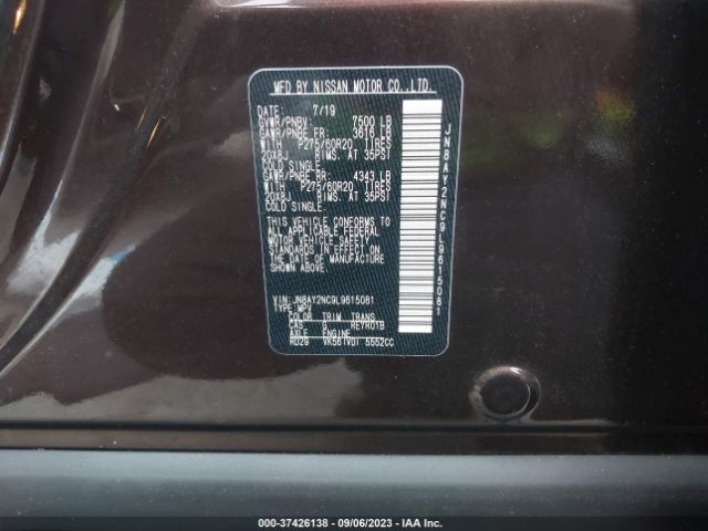 JN8AY2NC9L9615081 Nissan Armada Sl