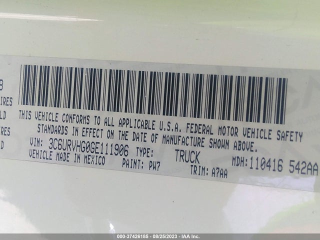 3C6URVHG0GE111906 RAM Promaster Cargo Van