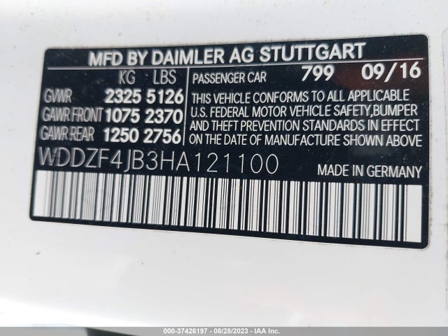 WDDZF4JB3HA121100 Mercedes-Benz E-class E 300