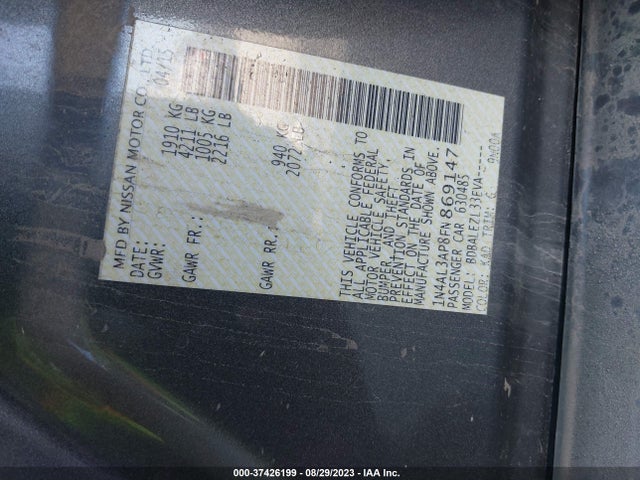 Nissan Altima 2.5 S 2015 1N4AL3AP8FN869147 Image 9