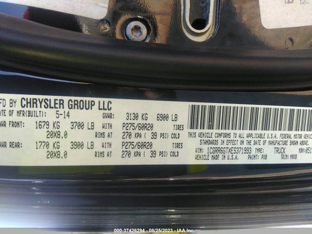 1C6RR6GTXES371993 RAM 1500 Big Horn