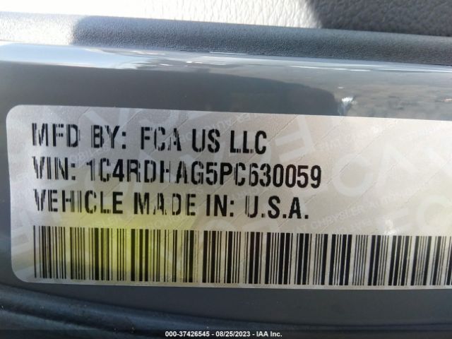 1C4RDHAG5PC630059 Dodge Durango Sxt Rwd