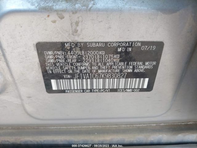 JF1VA1C67K9830827 Subaru Wrx Premium
