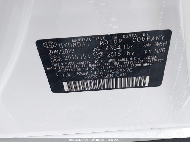 KMHL14JA1PA326270 Hyundai SONATA SEL