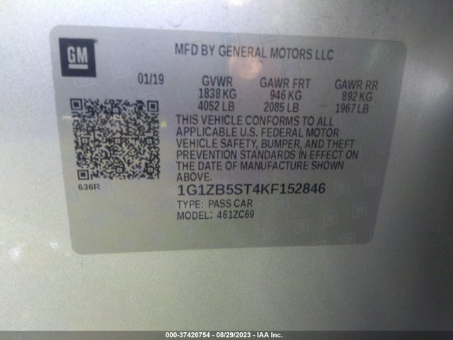 Chevrolet MALIBU LS 2019 1G1ZB5ST4KF152846 Image 9
