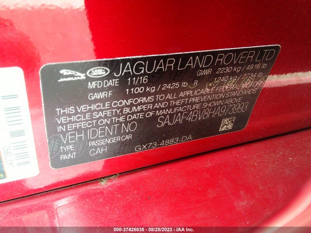 2017 JAGUAR XE SAJAF4BV8HA973993 Photo 8