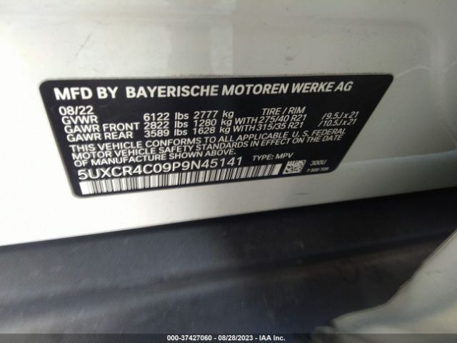 5UXCR4C09P9N45141 BMW X5 Sdrive40i
