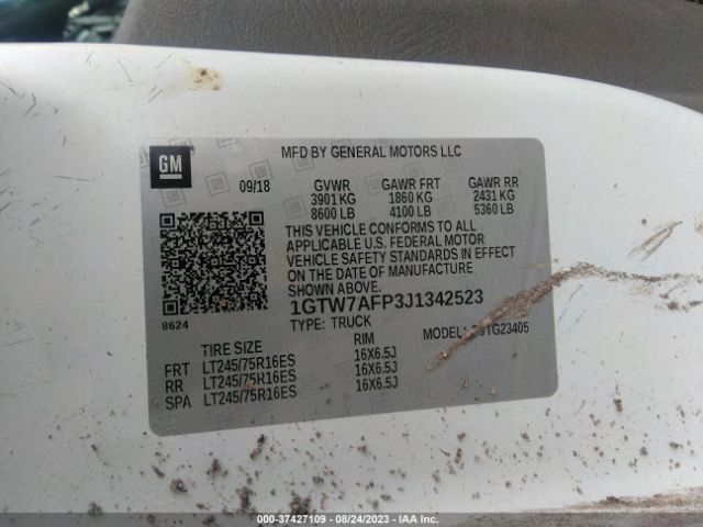 1GTW7AFP3J1342523 GMC SAVANA CARGO VAN