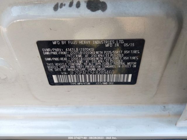 JF2GPACC5F8289460 Subaru Xv Crosstrek Premium