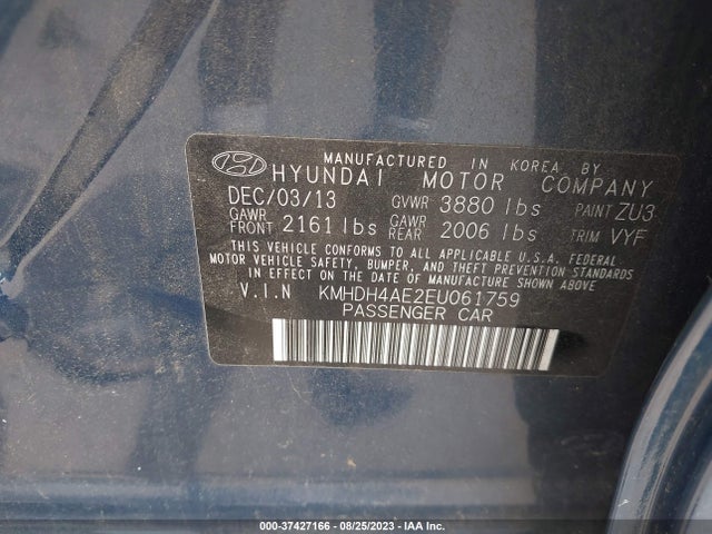 Hyundai ELANTRA SE 2014 KMHDH4AE2EU061759 Image 11