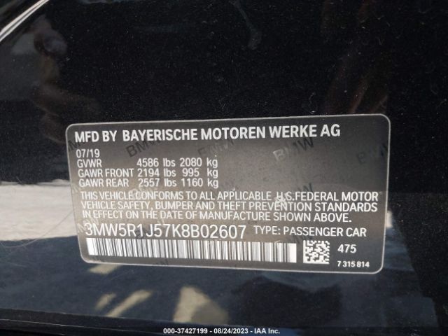 3MW5R1J57K8B02607 BMW 3 Series 330i