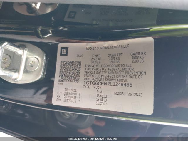 1GTG6CEN2L1249465 GMC Canyon 4wd Sle