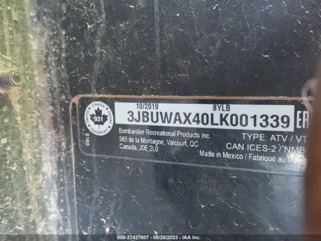 2020 CAN-AM DEFENDER 3JBUWAX40LK001339 Photo 9