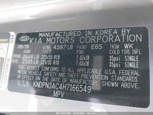 KNDPN3AC4H7166549 KIA Sportage Ex