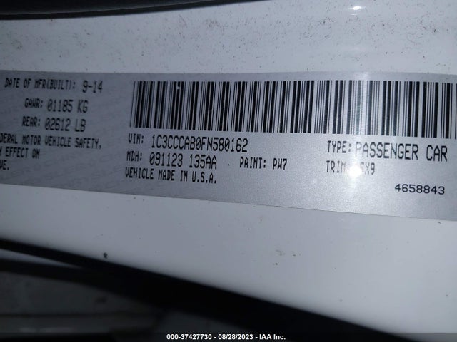 1C3CCCAB0FN580162 Chrysler 200 Limited
