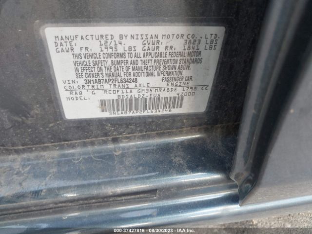 3N1AB7AP2FL634248 Nissan Sentra Sr/sl/s/sv/fe+ S