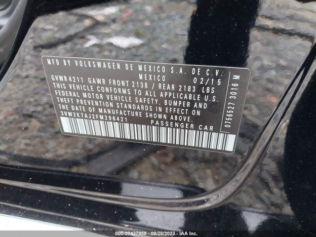 3VW2K7AJ2FM296421 Volkswagen Jetta Sedan 2.0l S W/technology